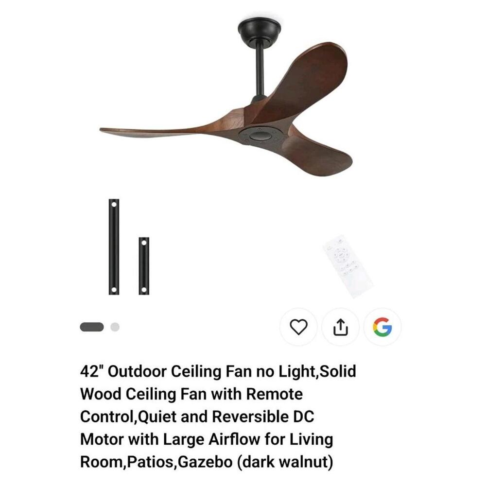 🔥42" Remote Control Integrated Light Ceiling Fan🔥